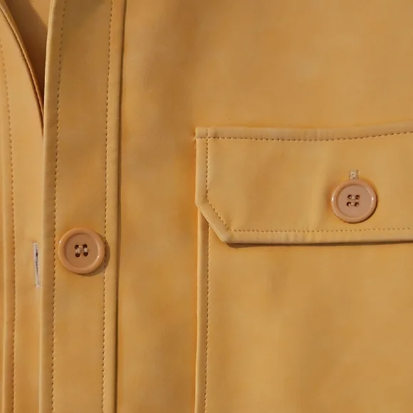 Yellow Pleather Jacket - Picture 4 of 6